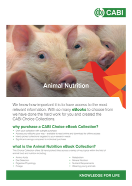 Animal Nutrition