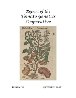 Report of the Tomato Genetics Cooperative