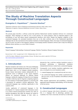 The Study of Machine Translation Aspects Through Constructed Languages