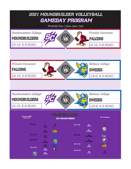 GAMEDAY PROGRAMPROGRAM Winfield, Kan