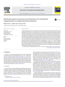 Distribution Pattern of Mercury in the Slovenian Soil: Geochemical Mapping Based on Multiple Geochemical Datasets