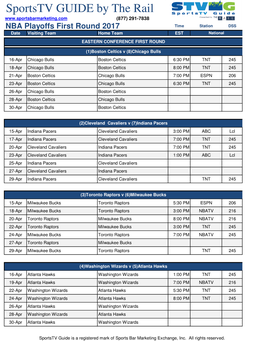 NBA Playoffs First Rd 2017.Xlsx