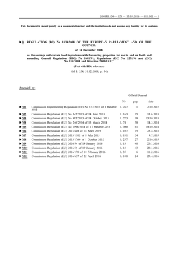 B REGULATION (EC) No 1334/2008 of the EUROPEAN