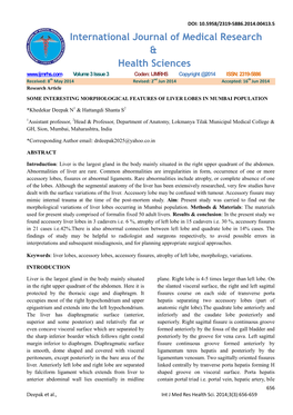 Some Interesting Morphological Features of Liver Lobes in Mumbai Population