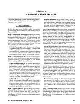 Chapter 10 Chimneys and Fireplaces