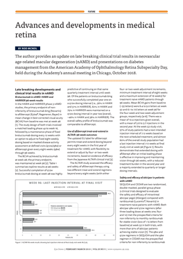 Advances and Developments in Medical Retina