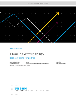 Housing Affordability: Local and National Perspectives