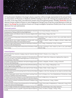 58 Accepted Abstracts, 26 Are Orals, 10 Are Snap Orals, 6 Are Electronic Posters and 16 Are General Posters