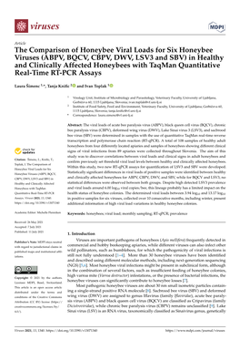 (ABPV, BQCV, CBPV, DWV, LSV3 and SBV) in Healthy and Clinically Affected Honeybees with Taqman Quantitative Real-Time RT-PCR Assays