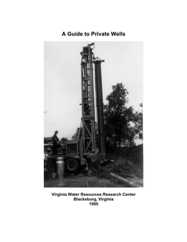 A Guide to Private Wells