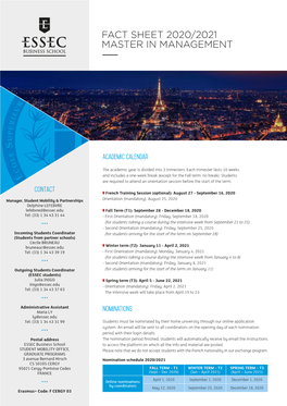 ESSEC Fact Sheet 2020-2021