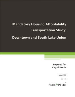 Mandatory Housing Affordability Transportation Study