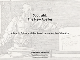 Spotlights Albrecht Dürer and the Renaissance North of the Alps