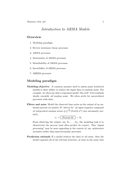 Introduction to ARMA Models