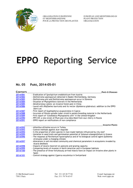 EPPO Reporting Service