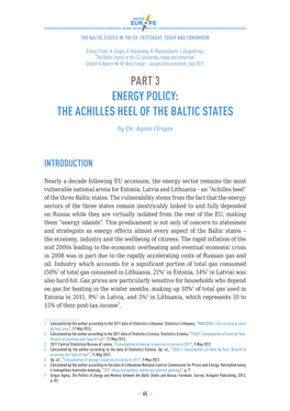 Part 3 Energy Policy: the Achilles Heel of the Baltic States