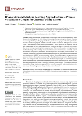 IP Analytics and Machine Learning Applied to Create Process Visualization Graphs for Chemical Utility Patents