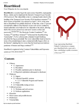 Heartbleed - Wikipedia, the Free Encyclopedia Heartbleed from Wikipedia, the Free Encyclopedia