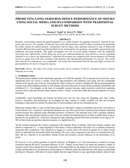 Predicting Long-Term Box Office Performance of Movies Using Social Media and Its Comparison with Traditional Survey Methods