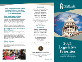 2021 Legislative Priorities Brochure