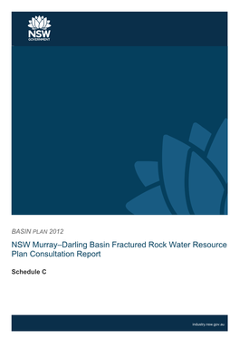 Draft NSW Murray Darling Basin Fractured Rock Water Resource