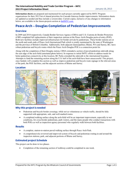 Peace Arch/Douglas Pedestrian Improvement Completion