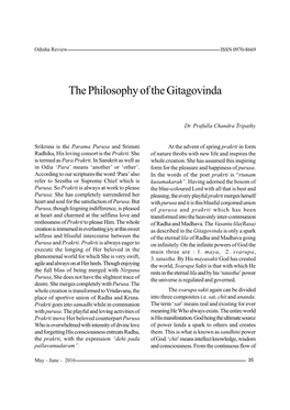 The Philosophy of the Gitagovinda