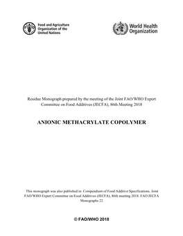 Anionic Methacrylate Copolymer