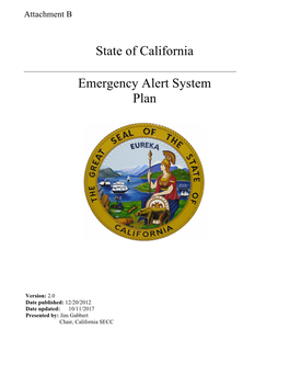 State of California Eas Plan