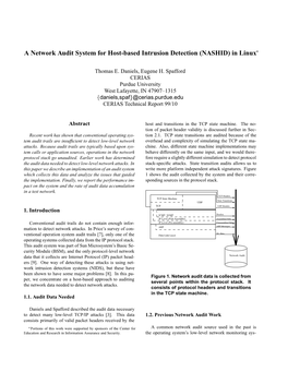 A Network Audit System for Host-Based Intrusion Detection (NASHID) in Linux£