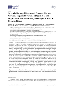 Severely Damaged Reinforced Concrete Circular Columns Repaired by Turned Steel Rebar and High-Performance Concrete Jacketing with Steel Or Polymer Fibers