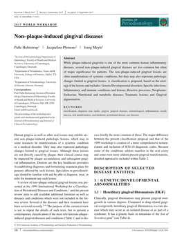 Non–Plaque-Induced Gingival Diseases