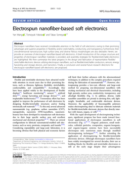 Electrospun Nanofiber-Based Soft Electronics