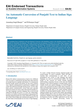 An Automatic Conversion of Punjabi Text to Indian Sign Language