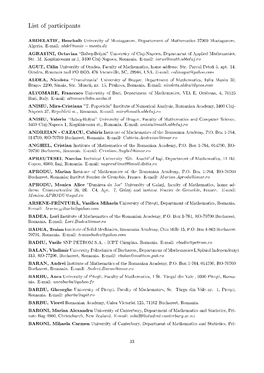 List of Participants