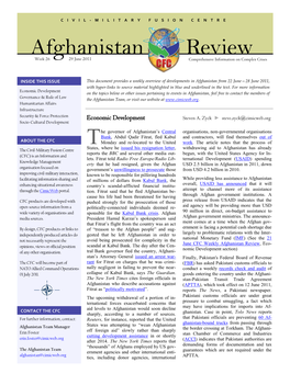 Afghanistan Review Week 26 29 June 2011 Comprehensive Information on Complex Crises