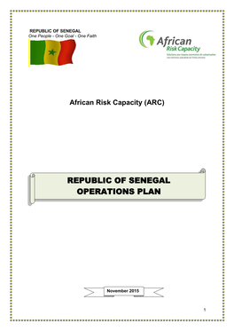 Republic of Senegal Operations Plan Edition 2015/2016