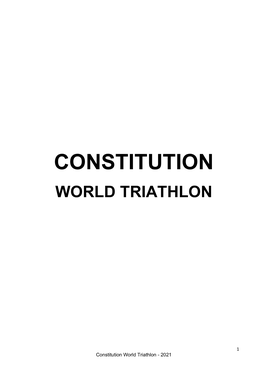 World Triathlon Constitution 2021
