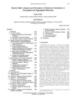 Density Matrix Analysis and Simulation of Electronic Excitations in Conjugated and Aggregated Molecules