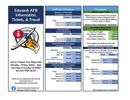 Edwards AFB Information, Tickets, & Travel
