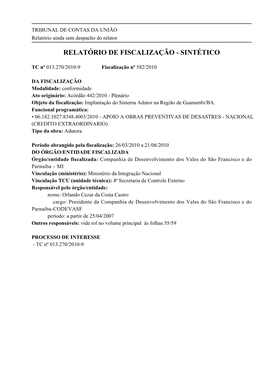 Implantação Do Sistema Adutor Na Região De Guanambi/BA