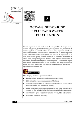 Oceans: Submarine Relief and Water Circulation