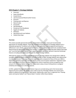 OCS Chapter 5. Strategy Habitats