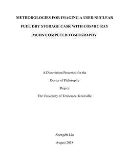 Methodologies for Imaging a Used Nuclear Fuel Dry