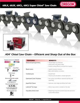 404" Chisel Saw Chain – Efficient and Sharp out of the Box