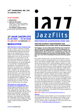 Jazzflits 01 09 2003 - 01 09 2020