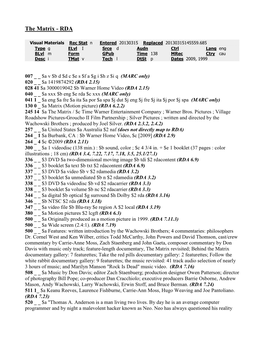 The Matrix - RDA