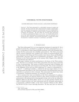 Arxiv:2004.00683V2 [Math.CO] 22 Jul 2020 of Symmetries: Translation-Invariance, Sn-Invariance, and Duality