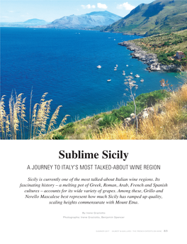 Sublime Sicily a JOURNEY to ITALY’S MOST TALKED-ABOUT WINE REGION