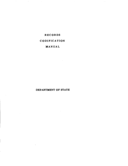 Decimal File Filing Manual: 1960-January 1963